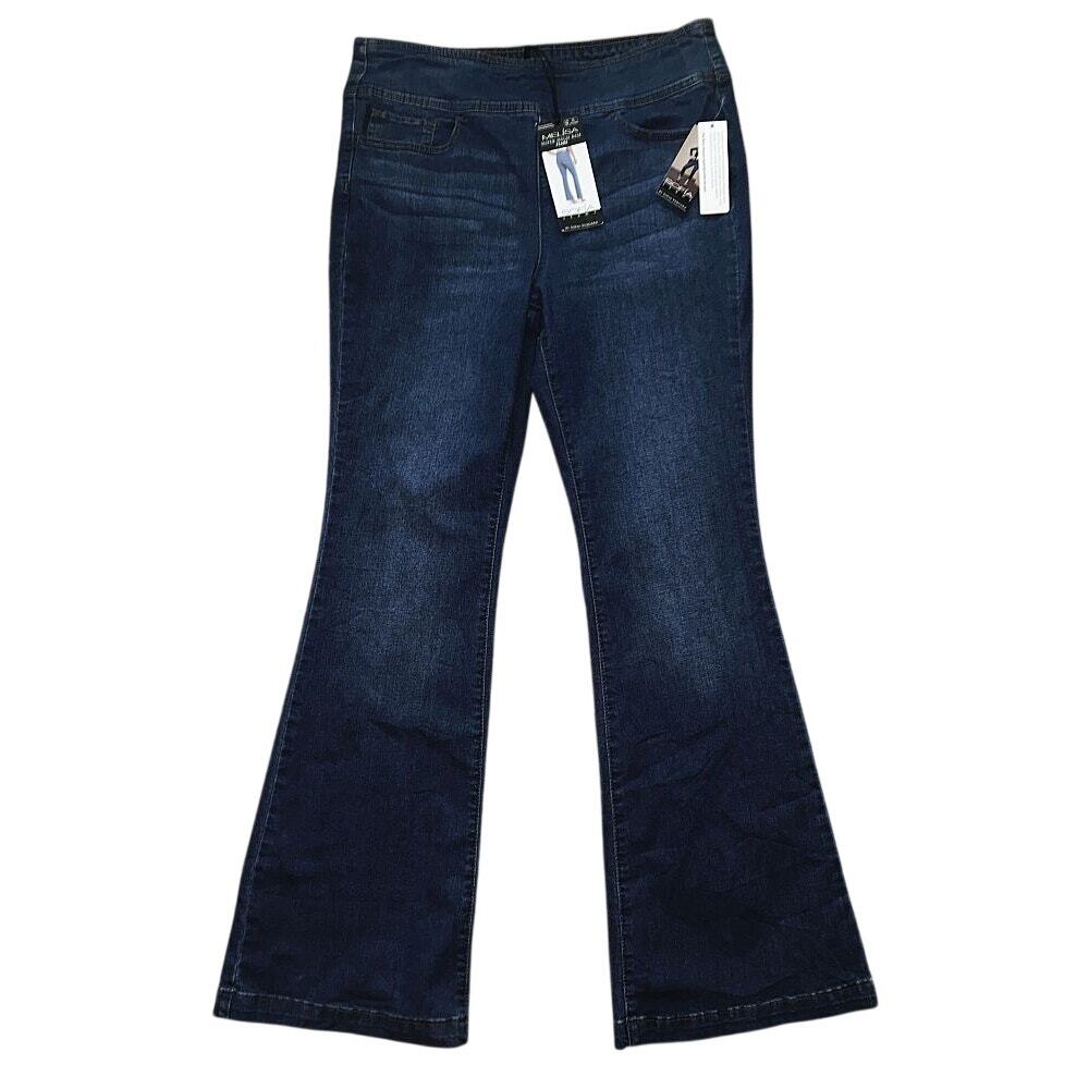 NWT Sofia Vergara "Melisa" Super High-Rise Flare Leg Pull-On Jeans 14